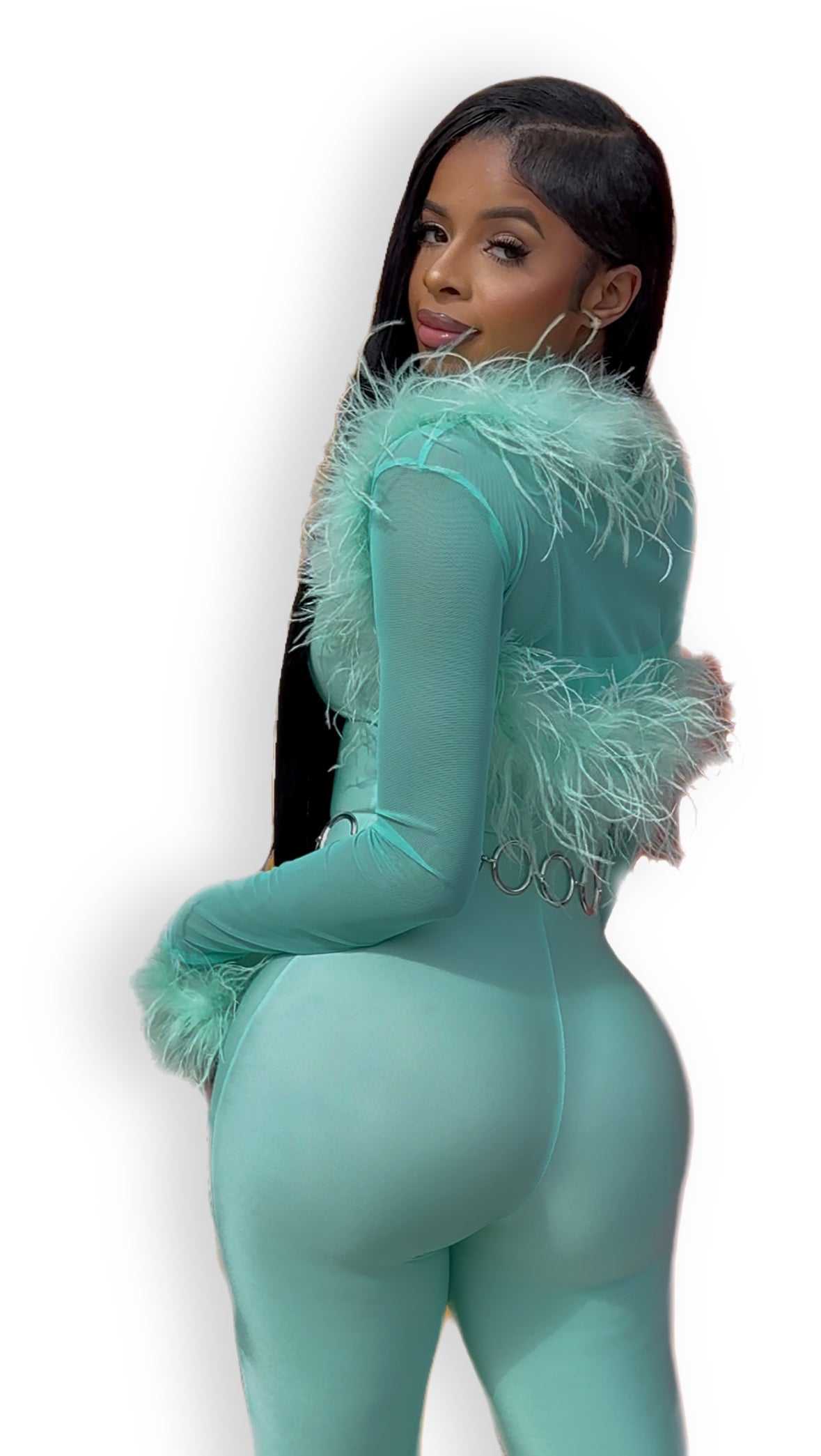 Mint Green Jumpsuit & Bolero