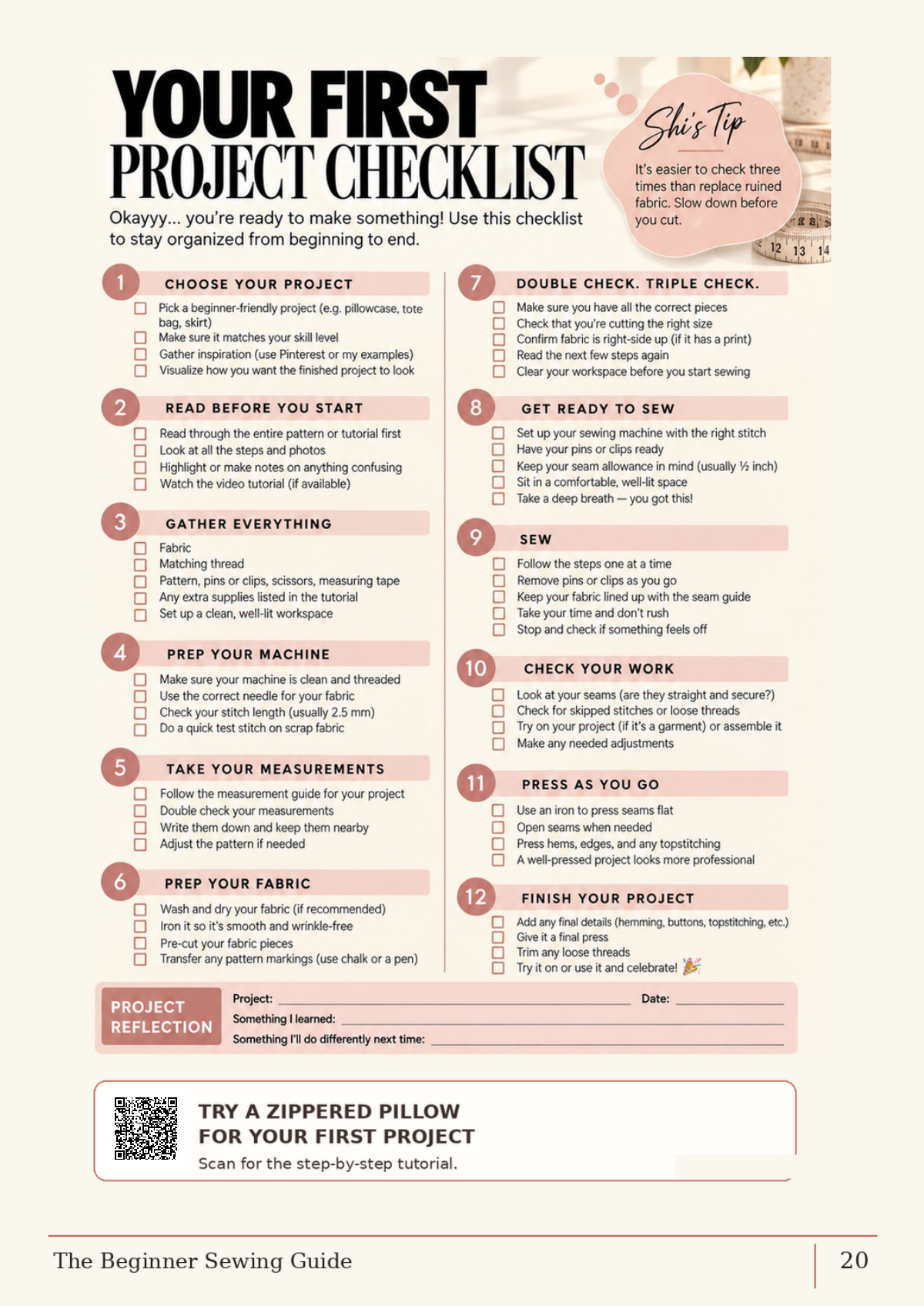 Sew With Shi: The Beginner Sewing Guide (Digital PDF)