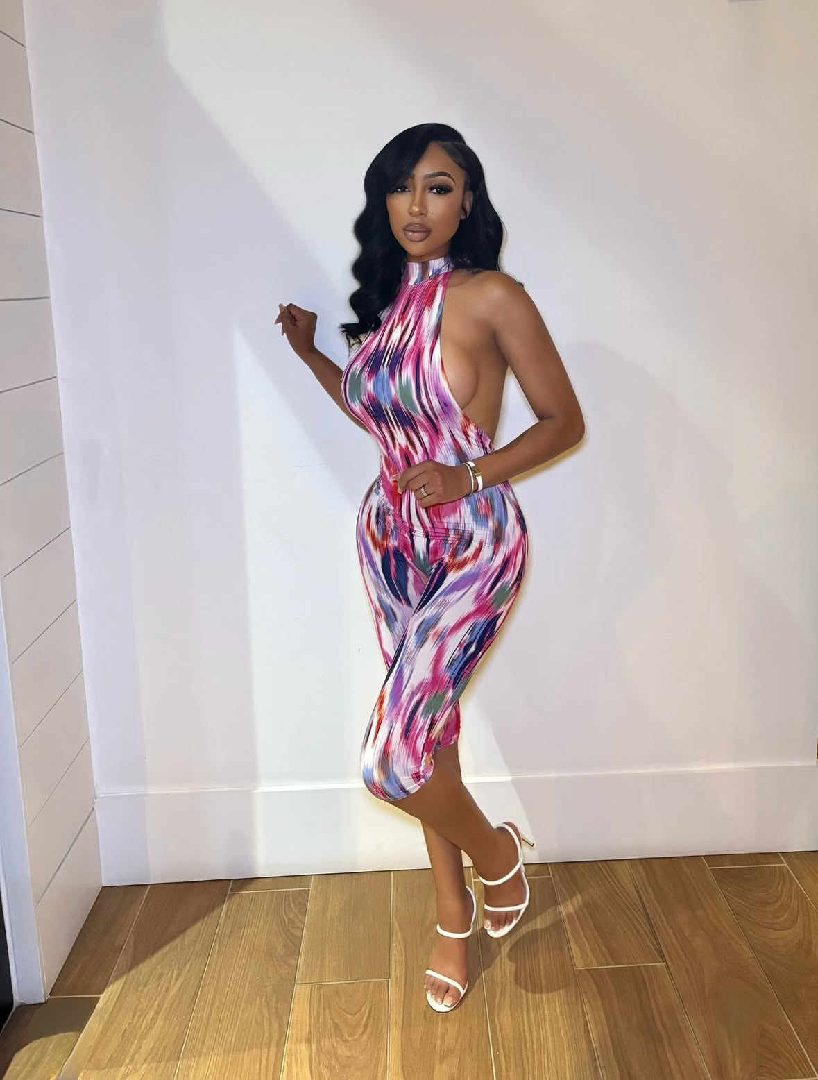 Painted Desire Halter Jumpsuit